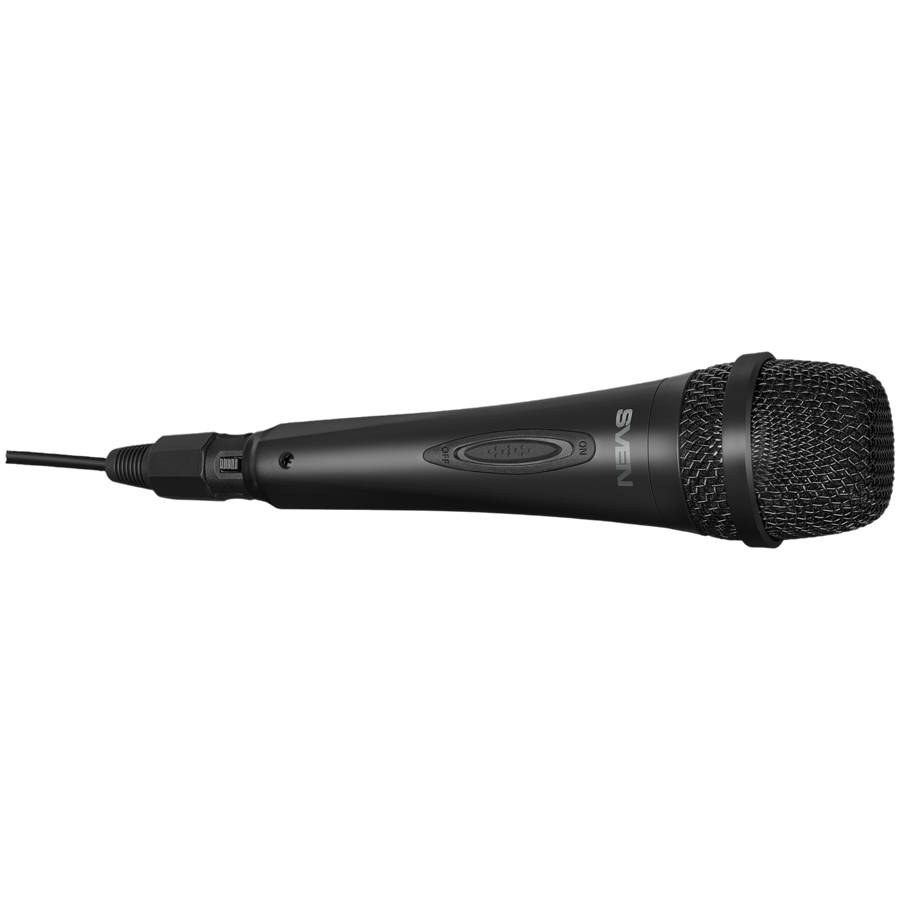 Microphone SVEN MK-130 (wired, dynamic, plastic, cable 3.0 m, 6.3mm Jack, cardioid, black)