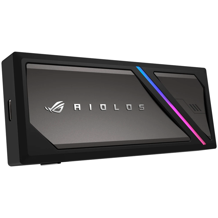 ASUS ROG Strix Aiolos M.2 NVMe SSD zunanje ohišje - USB-C 3.2 Gen 2x2 Type-C (20 Gbps), podpora za M.2 NVMe PCIe in SATA (2242/2260/2280)