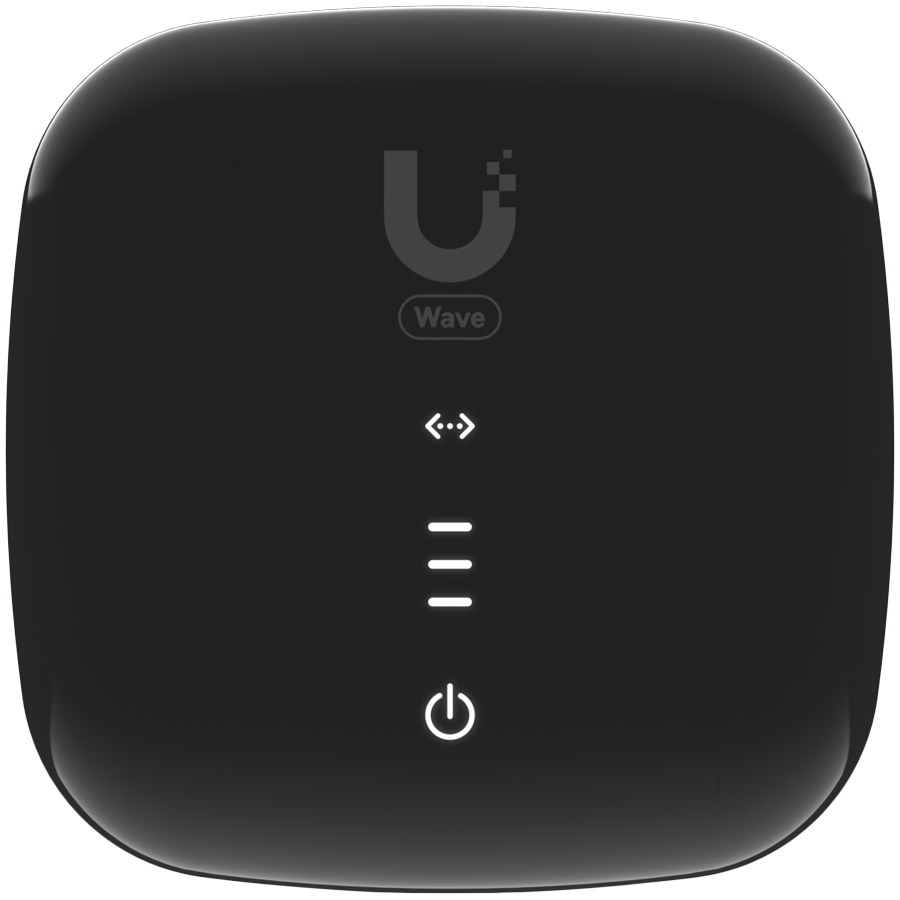 Ubiquiti Wave-Fiber-ONU-5 A GPON optical network unit with a 2.5 GbE port that delivers 1.2 Gbps uplink / 2.5 Gbps downlink speeds at distances up to 20 km