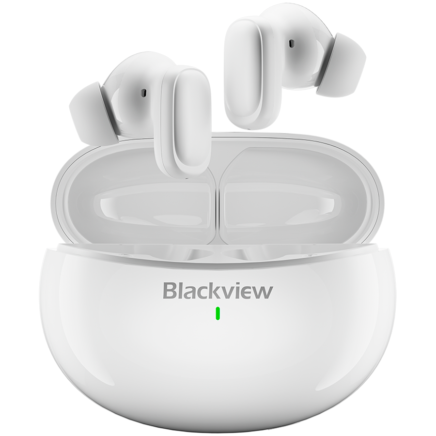 BLACKVIEW AirBuds 30 Bluetooth headset,with microphone,BT V5.4,IPX7 Waterproof,20Hz-20kHz,10mm Dynamic Drivers,Android/iOS/HarmonyOS compatible,Smart Touch Control,battery EarBud 35mAh*2+Charging Case 400mAh,AI Real-timeTranslation,White