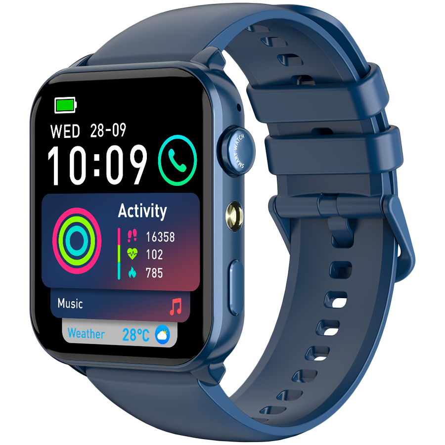 Blackview R30Max 1.91 inch TFT HD LCD 280x320 RAM 160KB+ROM 384KB 350mAh Calls and SMS notification, LED flashlight, 24-hour heart rate detection Blue