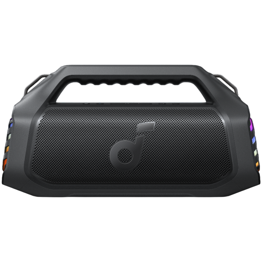 Anker, soundcore Boom 2 Plus Black Speaker, 140W, 20-Hour Playtime, 30W Fast Recharging, BassUp 2.0, 103dB Loud Sound, BT 6.0, Waterproof (IPX7) Floatable