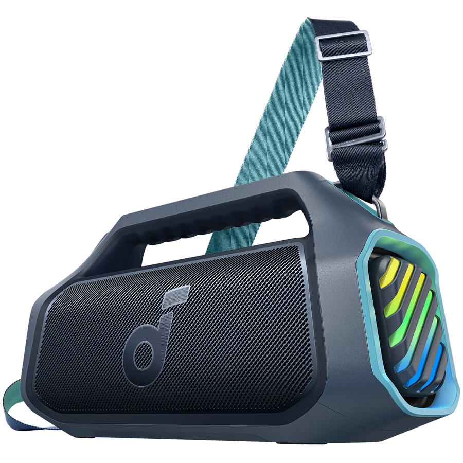 Anker, soundcore Boom 2 Plus Blue Speaker, 140W, 20-Hour Playtime, 30W Fast Recharging, BassUp 2.0, 103dB Loud Sound, BT 6.0, Waterproof (IPX7) Floatable