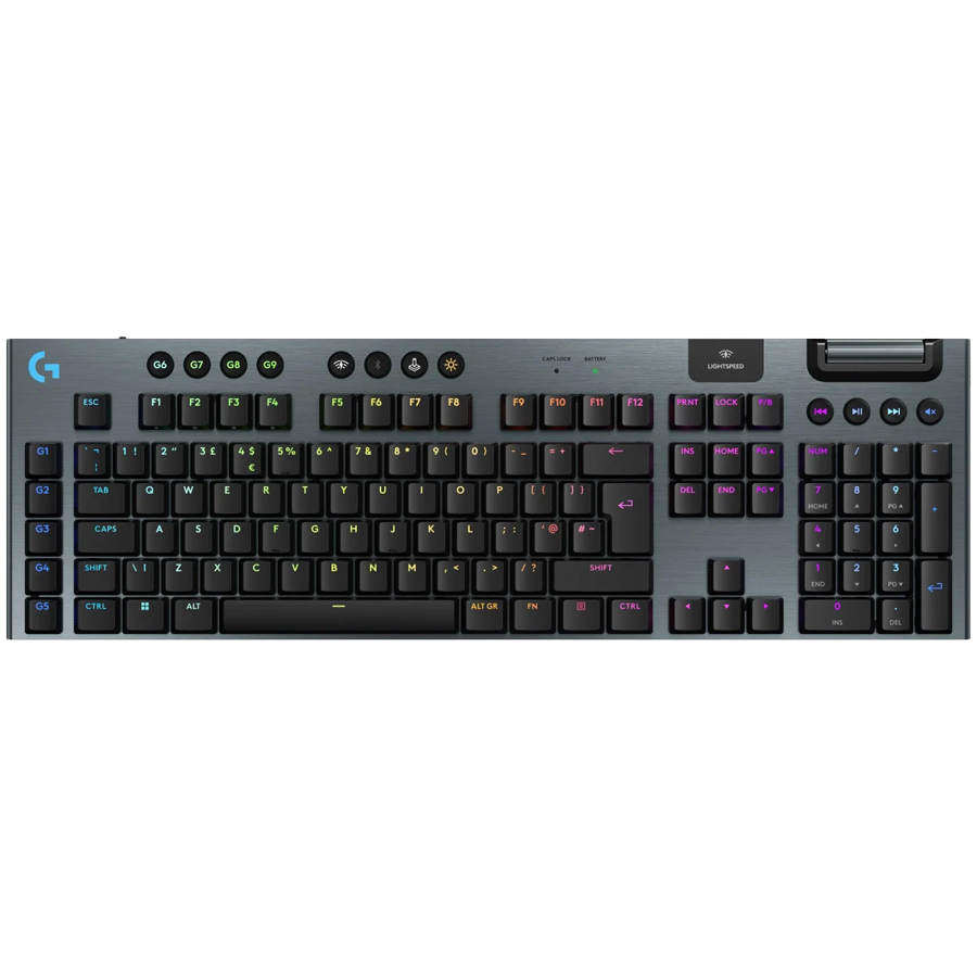 LOGITECH G915 X LIGHTSPEED Wireless Gaming Keyboard - BLACK - US INT'L - 2.4GHZ/BT  - EMEA28i-935 - TACTILE