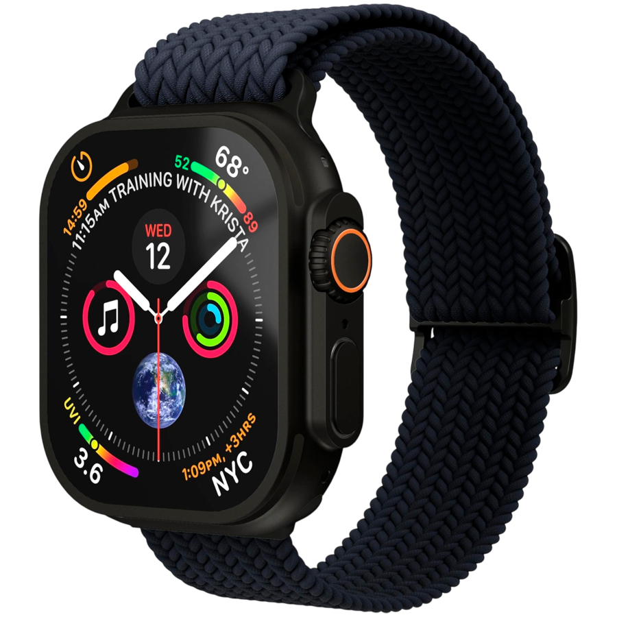 Vonmahlen Woven Loop 44, 45, 46, 49mm One Size, Navy Black