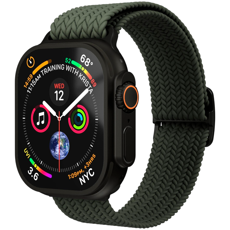 Vonmahlen Woven Loop 44, 45, 46, 49mm One Size, Olive Black