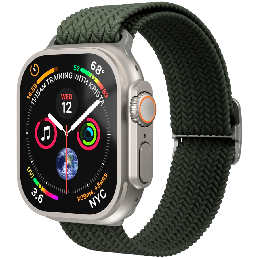 Vonmahlen Woven Loop 44, 45, 46, 49mm One Size, Olive