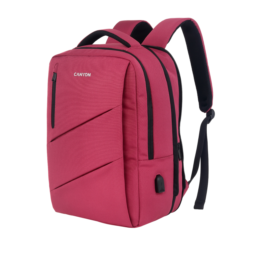 CANYON backpack BPE-5 Urban USB 15.6'' Red