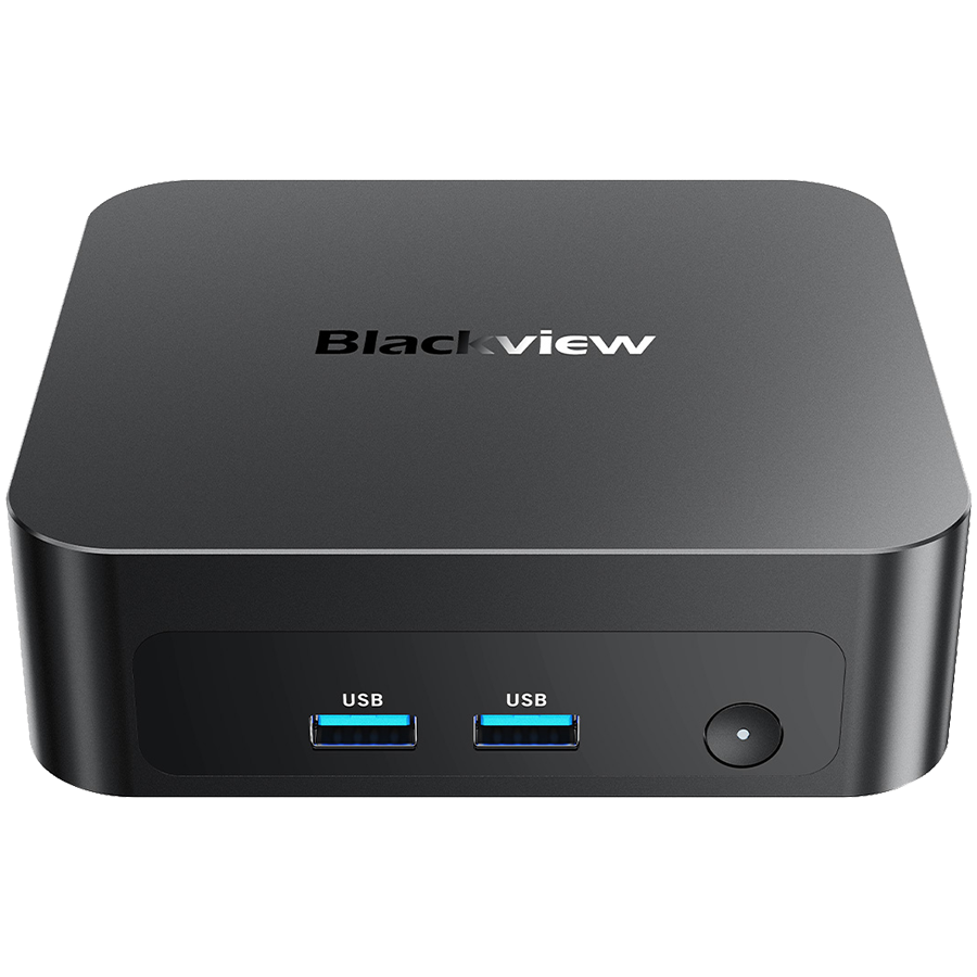 Blackview PC Mini MP300 Intel Core 5 210H up to 4.8GHz,16GB/512GB,WiFi6,BT 5.2,LAN RJ45,USB3.2 Gen1 Type-A*4 HDMI 2.0x2,Windows 11 Pro,Black