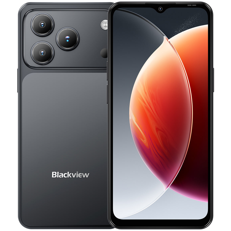 Blackview WAVE 7C LTE 6.56-inch HD IPS 720x1612 90Hz 4+64GB T310 Quad-core 2.0GHz CAM 13MP+32MP 5000mAh Android 16 Face ID Protective Case,Phantom Black