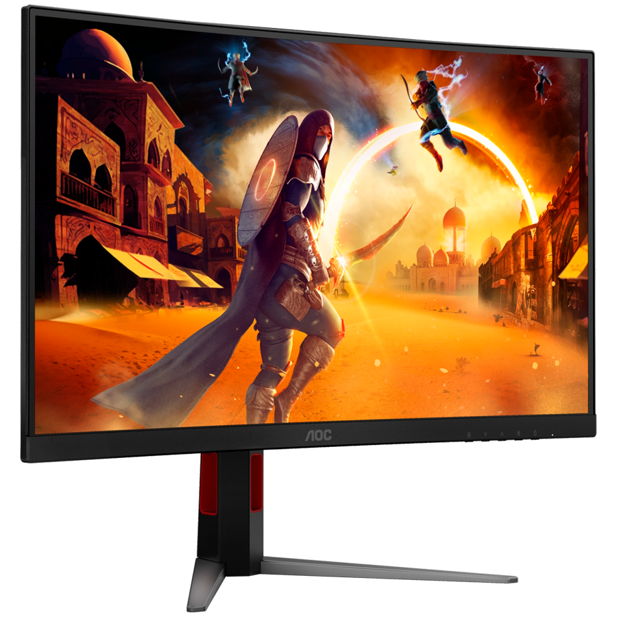 AOC Monitor Gaming CQ27G4Z2 Curved 27", QHD (2560x1440), Fast VA, 1500R, 260Hz (OC), 1ms (GtG), 400 cd/m2, 4000:1, Adaptive Sync, HDR400, 2x HDMI 2.0, 1x DP 1.4, HAS