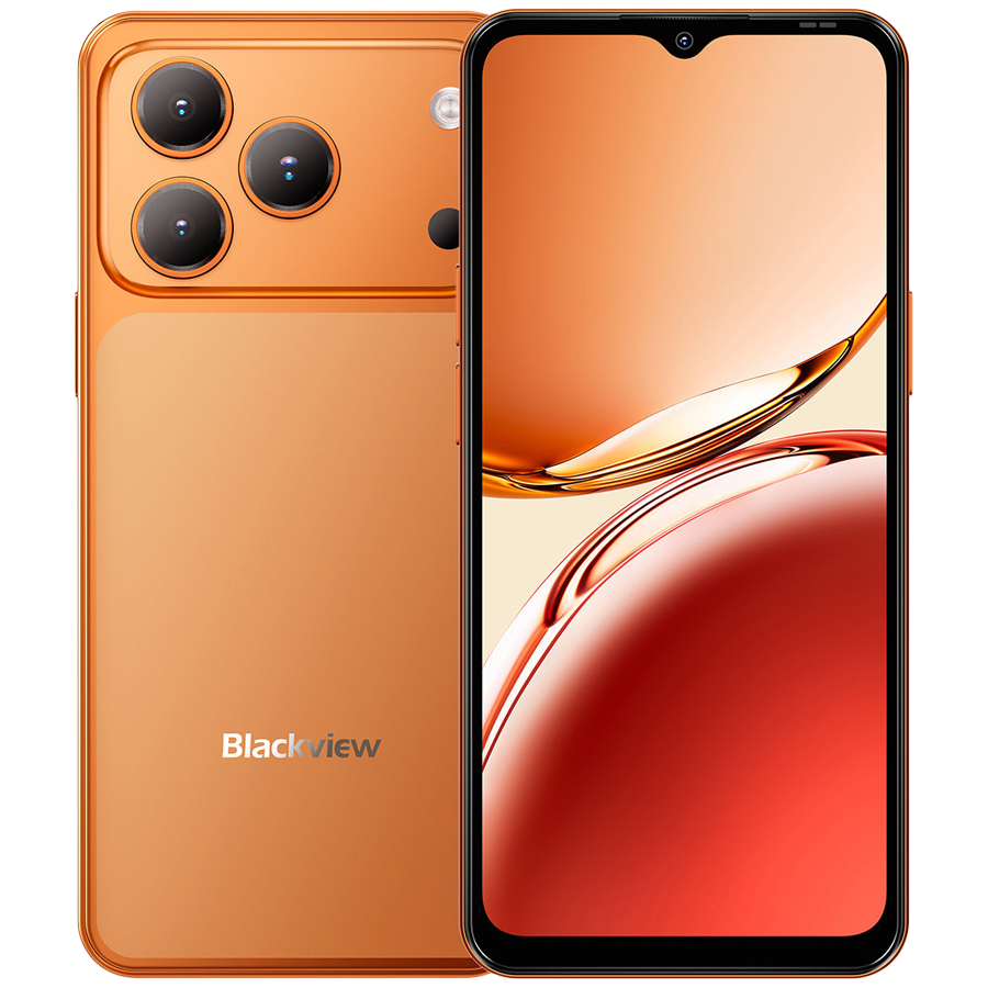 Blackview WAVE 7C LTE 6.56-inch HD IPS 720x1612 90Hz 4+64GB T310 Quad-core 2.0GHz CAM 13MP+32MP 5000mAh Android 16 Face ID Protective Case,Vitality Orange