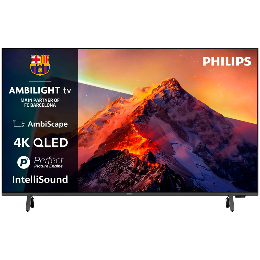 Philips TV QLED 75PQS8611/12, AMBILIGHT 4K QLED TV, 189 cm (75"), Titan OS Smart, P5 Image processor, Dolby Atmos