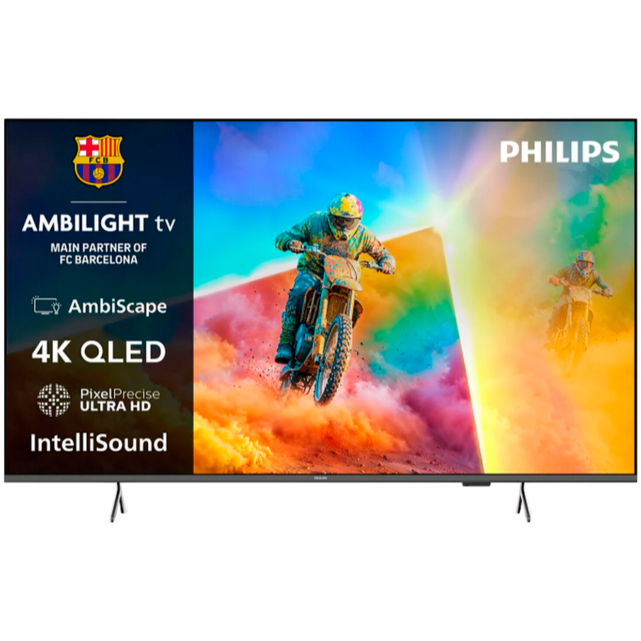 Philips TV QLED 55PQS8501/12, AMBILIGHT 4K QLED TV, 139 cm (55''), Titan OS, AmbiScape, Airplay, P5 Image processor, Dolby Atmos