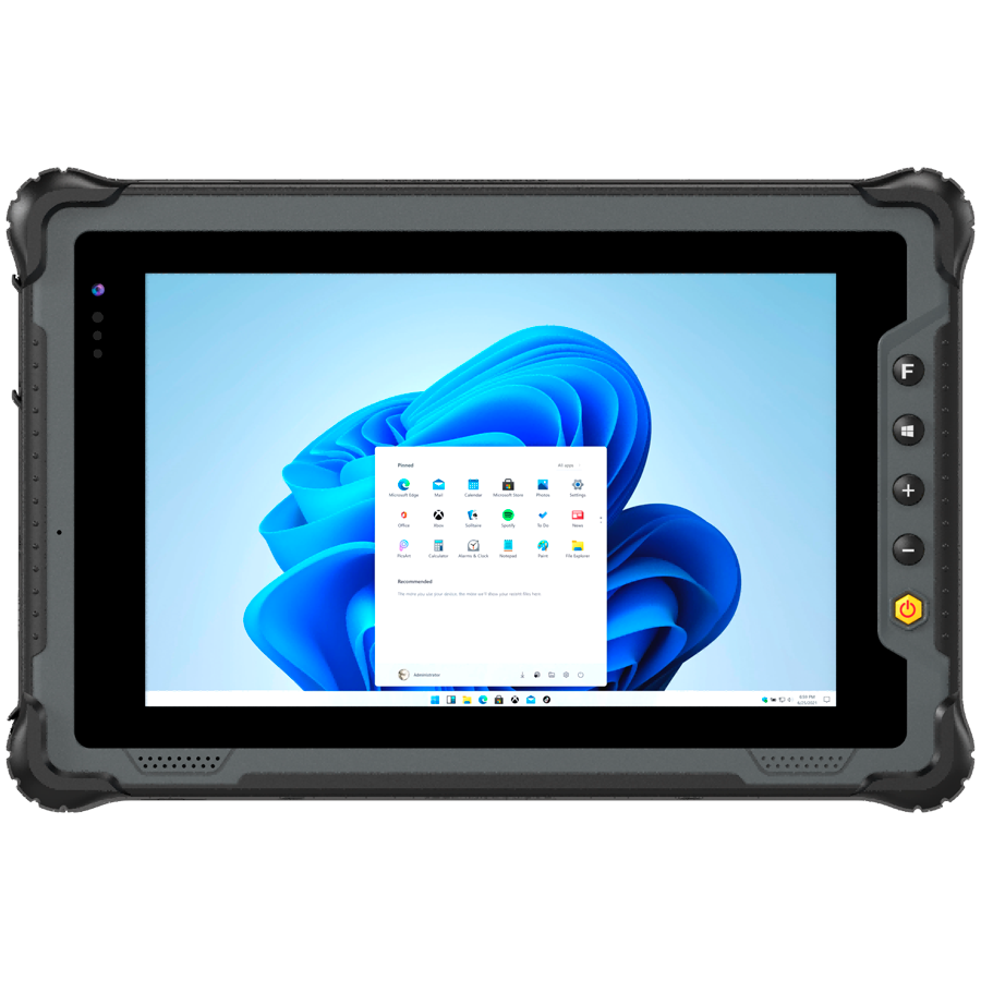 Rugged tablet 8inch, IP65, 1200x1920, 550nits, i5 1235U 16GB DDR4 + 128GB SSD + 4G + WIFI + BT + GPS, Win11 Pro without License, EU adapter