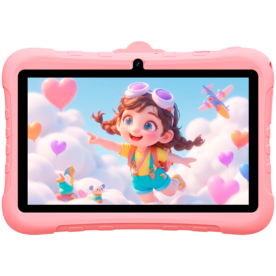 Blackview Link Lite Kids Mini SET 7-inch 1024*600 HD+ 60Hz SC7731 Quad-core 1.2GHz,2GB+32GB 3000mAh Cam 2MP/5MP,WiFi version,case glasses stylus backpack,Android 11,Bubblegum Pink