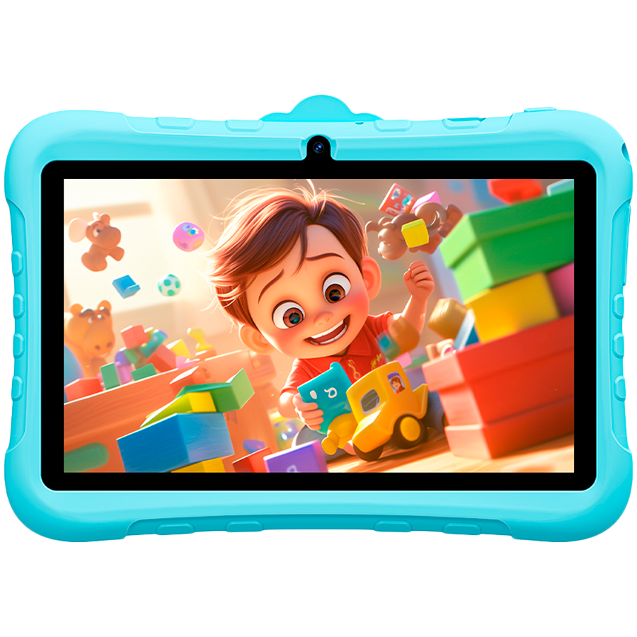 Blackview Link Lite Kids Mini SET 7-inch 1024*600 HD+ 60Hz SC7731 Quad-core 1.2GHz,2GB+32GB 3000mAh Cam 2MP/5MP,WiFi version,case glasses stylus backpack,Android 11,Dreamland Blue