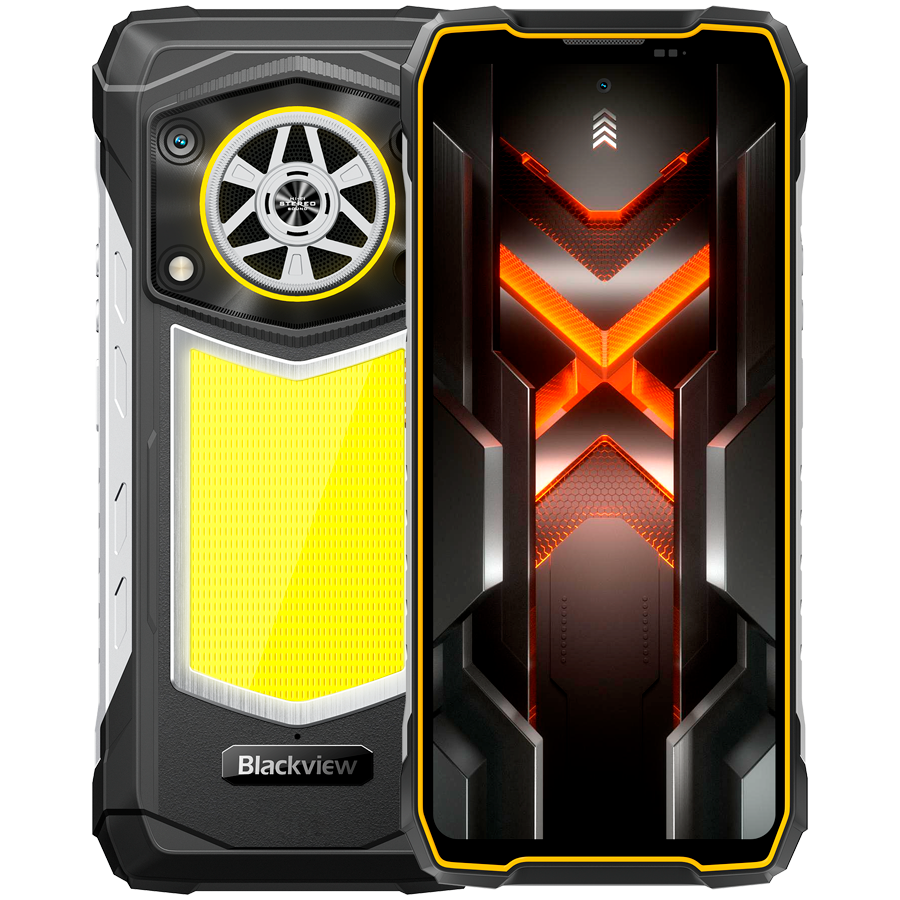 Blackview ROCK5 LTE 6.78-inch FHD+ 2460x1080 120Hz,6+256GB,MT G100  Octa-Core 2.2GHz,50MP Front 108MP+20MP Rear,350 Lumen Camping Light,Fingerprint,NFC,Night vision camera+IR fill light,20000mAh,Android 16,Orange