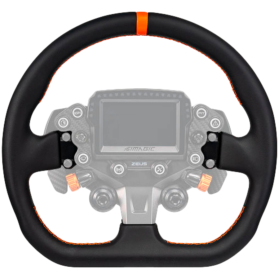 SIMAGIC ZS-320CD (Suede), 320 mm D-shape, flat-bottom for legroom, all-rounder