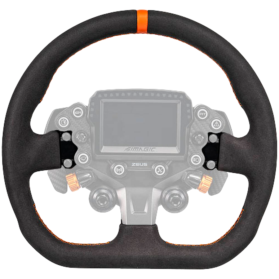 SIMAGIC ZS-320CD (Suede), 320 mm D-shape, flat-bottom, all-rounder