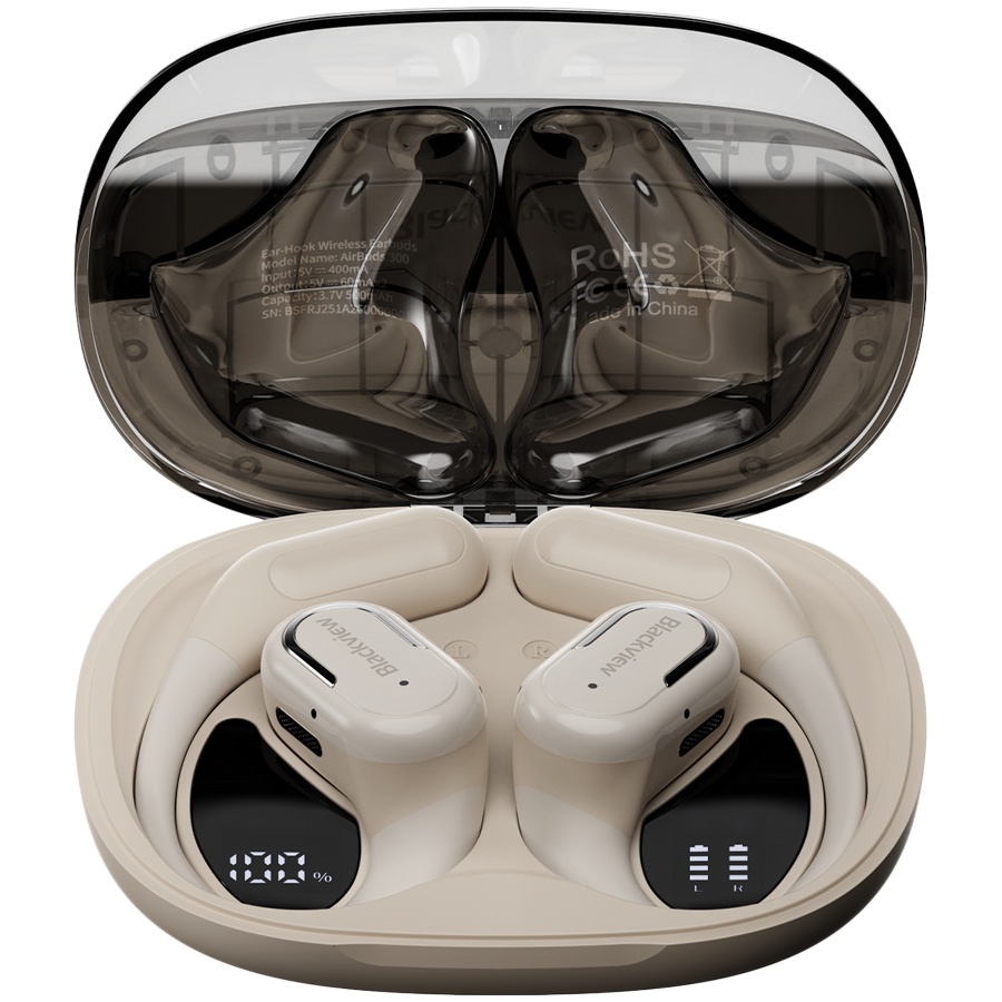Blackview AirBuds 300 TWS Bluetooth Headset BT 6.0, IPX5, Jerry IC, 15m Range, EarBud 65mAh, Charging Case 500mAh,White
