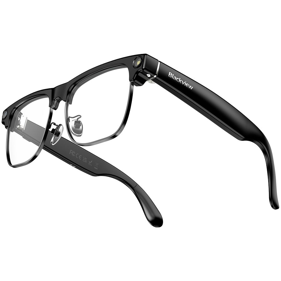 Blackview Smart Glasses BV200 Photochromic lenses,Camera 8MP Chips JL7018F,32Gb,225mAh,BT 6.0,APP HeyCyan ENC AI Take photos,Rec videos,Listen to music,IP54 147x44x40.5mm,Black