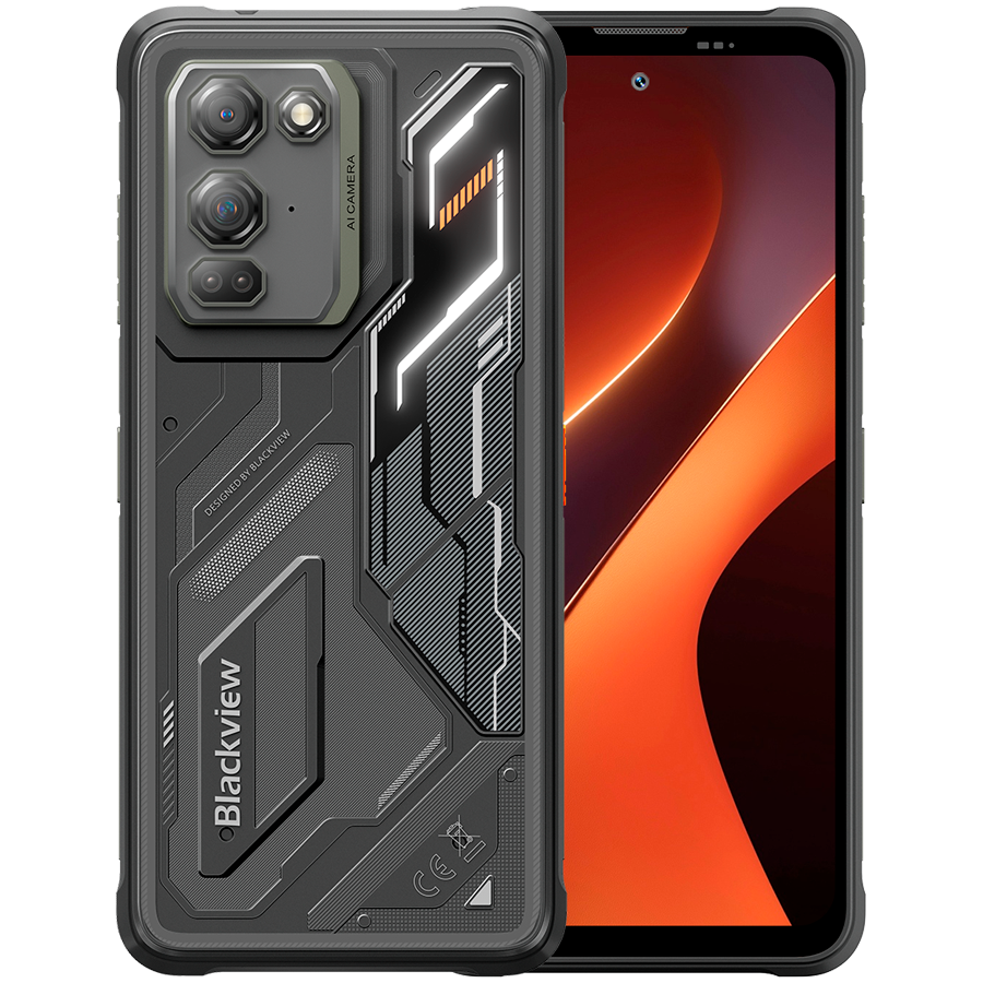 Blackview FORT200 LTE 6.78-inch FHD+ 2460x1080 120Hz,12+256GB,MT Helio G100 Octa-Core 2.2GHz,50MP Front 108MP+13MP Rear,NFC,Fingerprint,Night Vision cam+IR light,5000mAh Wireless charging,Android 16,Phantom Black