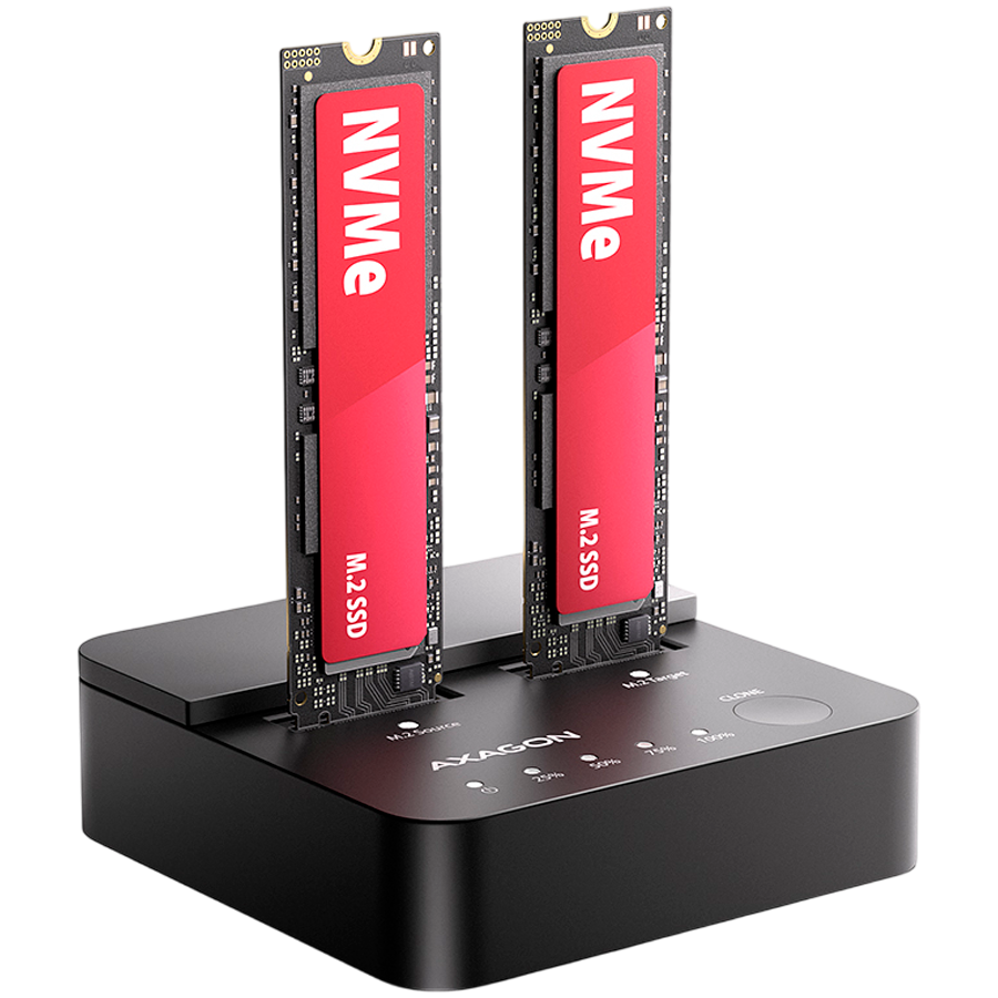SSD ACC DOCK STATION USB-C/2XM.2 NVME ADSA-M2C22L AXAGON