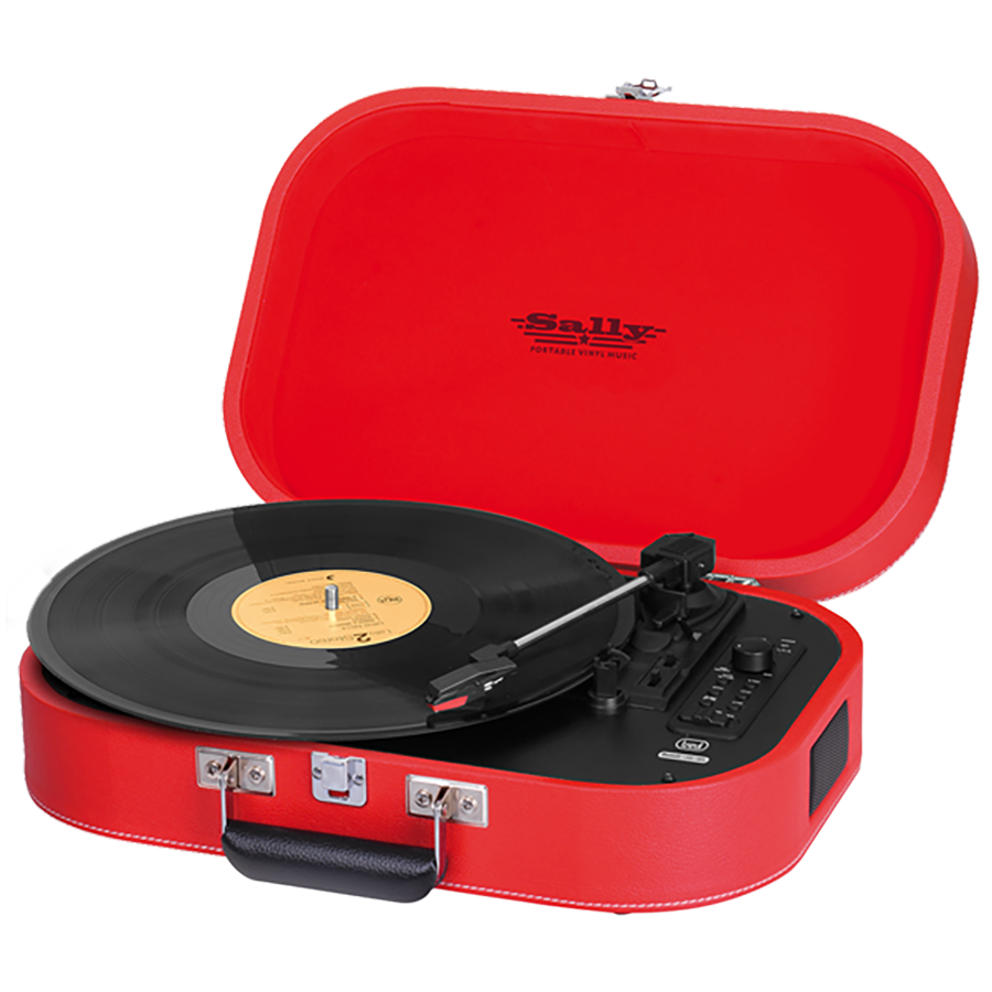 Portable briefcase cabinet with vinyl finish, 33, 45, 78 rpm stereo turntable, USB file reader, Encoding function: allows you to record directly from turntable and AUX IN in MP3 format on USB support, Wireless function: allows you to listen to music