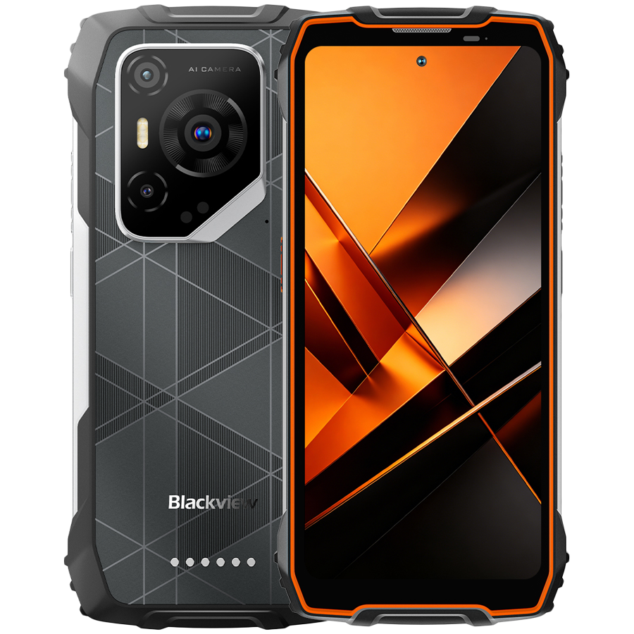 Blackview Rugged BL7000 Pro 5G 6.78 Inch FHD IPS Incell 1080*2460, MT6835V/TZB Octa-core 2.4GHz,8GB+256GB,Cam 50MP+20MP/32MP,IP68 IP69K MIL-STD-810H,Fingerprint,NFC,Night Vision Camera,Dual Sim,7500mAh,Android 16,Orange