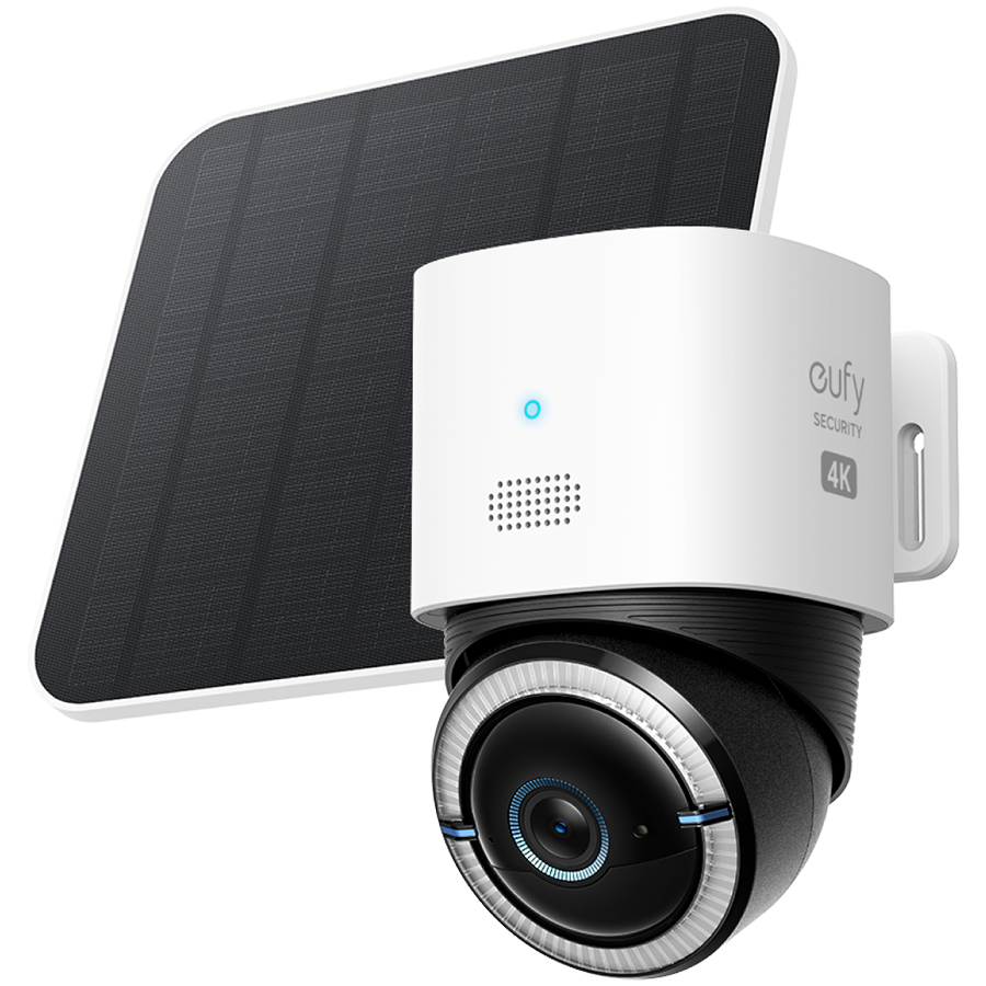 eufy 4G LTE, Wi-Fi Cam S330 White, 4K UHD, Colour Night Vision, 9400mAh Battery, 5W Solar panel, 360 Viewing