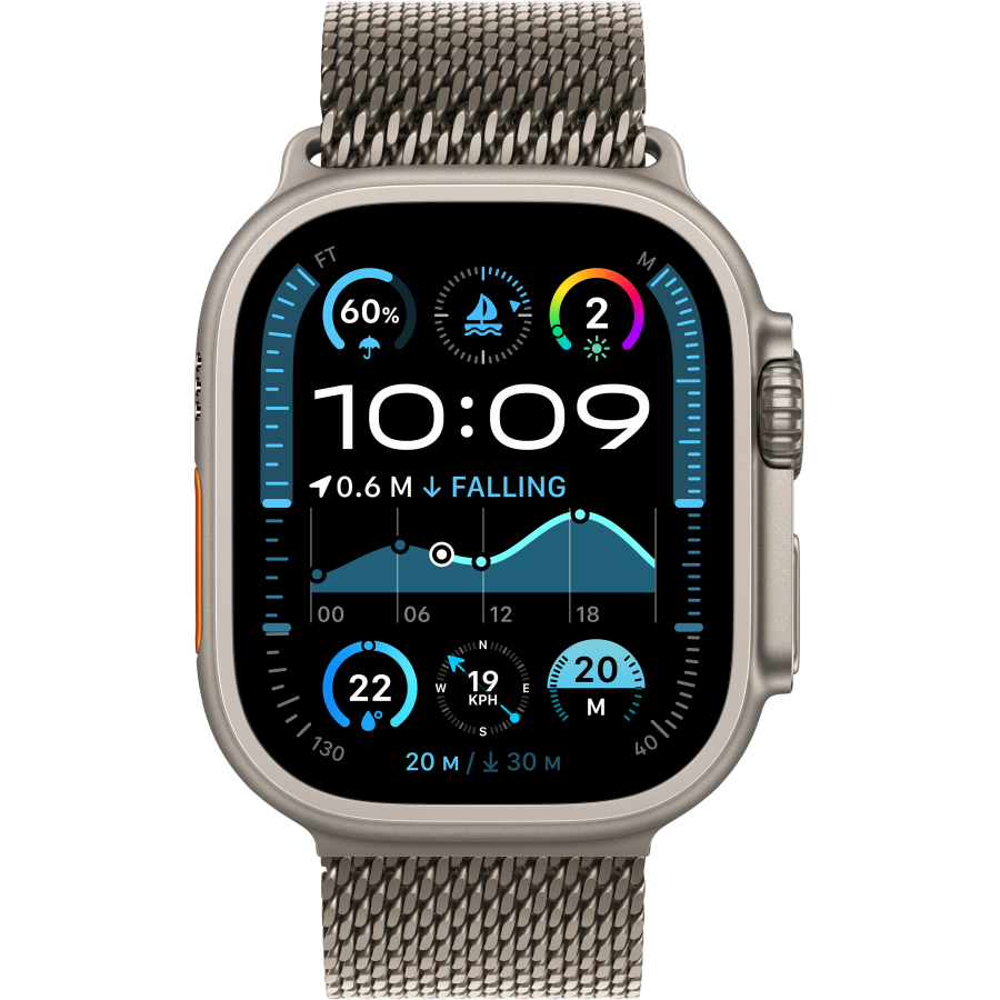 Apple Watch Ultra 2 2024, 49мм, Natural Titanium, Natural Titanium Milanese Loop, L — Изображение №2