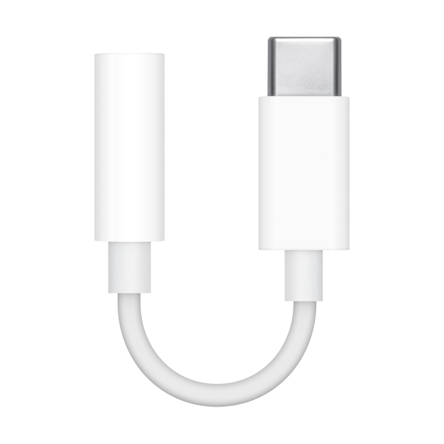 APPLE Адаптер USB-C на разъем для наушников 3,5 мм, Белый — Изображение №1 APPLE Адаптер USB-C на разъем для наушников 3,5 мм, Белый — Изображение №1