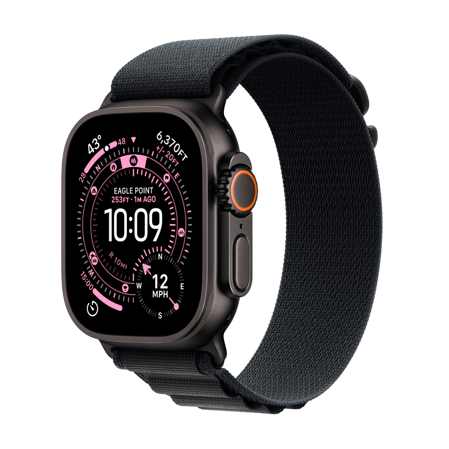 Apple Watch Ultra 3, 49mm, Black, Black Alpine Loop, Large — Image №1