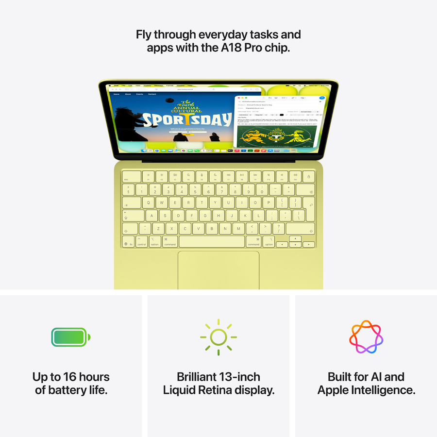 Apple MacBook Neo 13"  Apple A18 Pro (6C CPU/5C GPU), 8 GB, 256 GB, Citrus, 2026 — Image №10