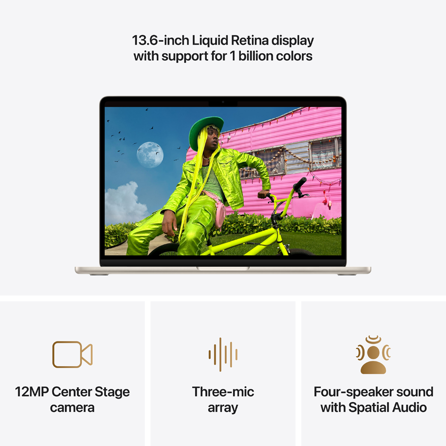 Apple MacBook Air 13.6"  Apple M5 (10C CPU/10C GPU), 16 GB, 1 TB, Starlight, 2026 — Image №5