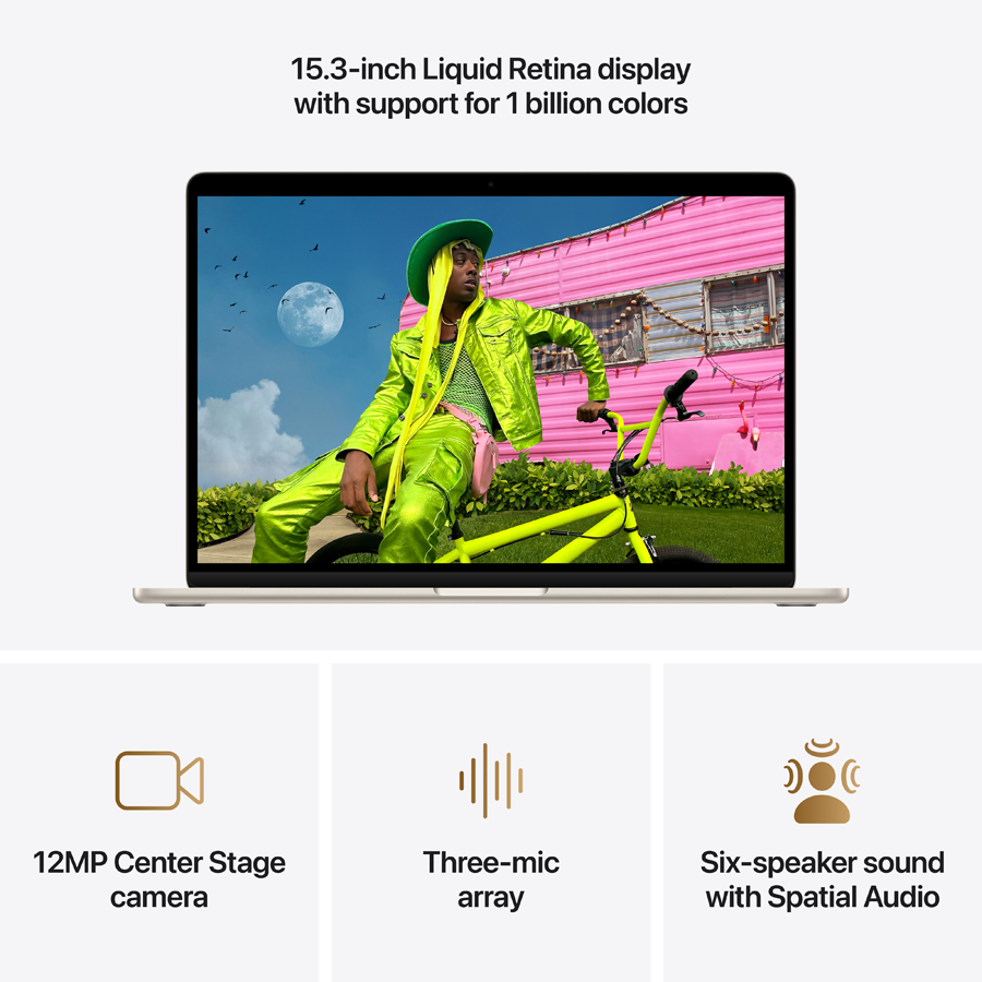 Apple MacBook Air 15.3"  Apple M5 (10C CPU/10C GPU), 24 GB, 1 TB, Starlight, 2026 — Image №5