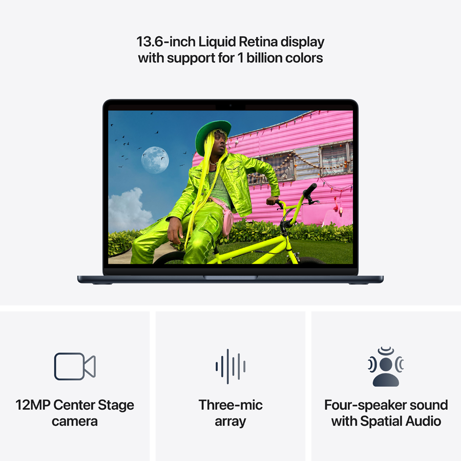 Apple MacBook Air 13.6"  Apple M5 (10C CPU/10C GPU), 16 GB, 1 TB, Midnight, 2026 — Image №5