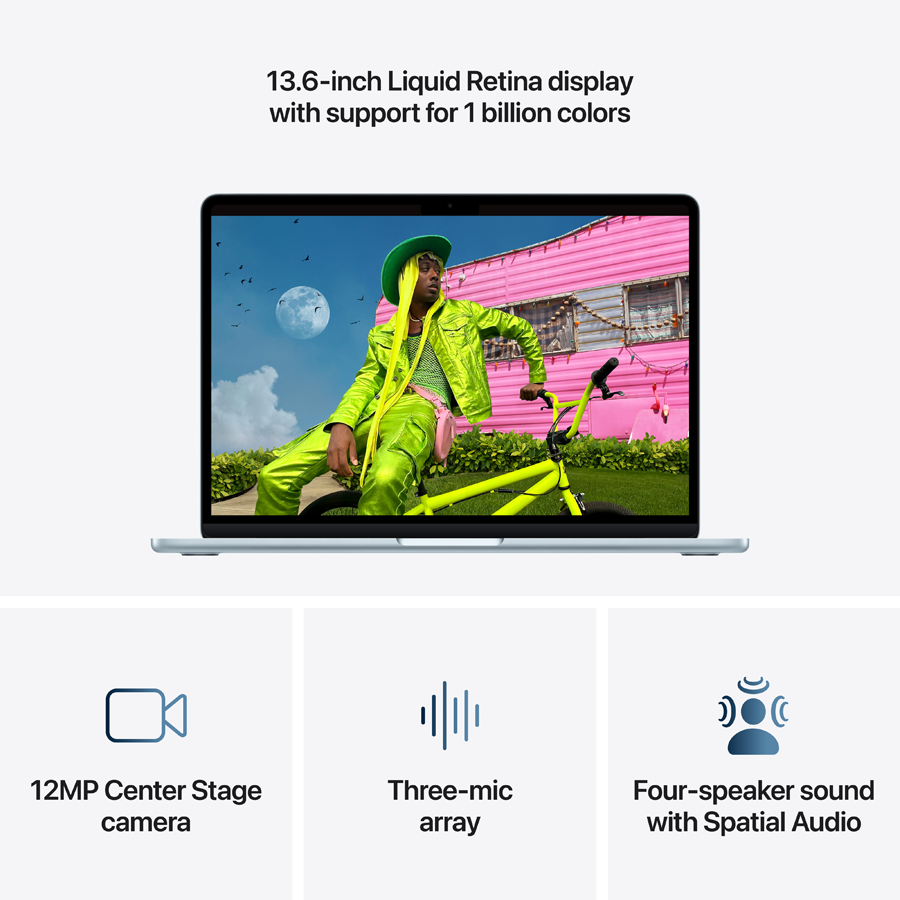 Apple MacBook Air 13.6"  Apple M5 (10C CPU/10C GPU), 16 GB, 1 TB, Sky Blue, 2026 — Image №5