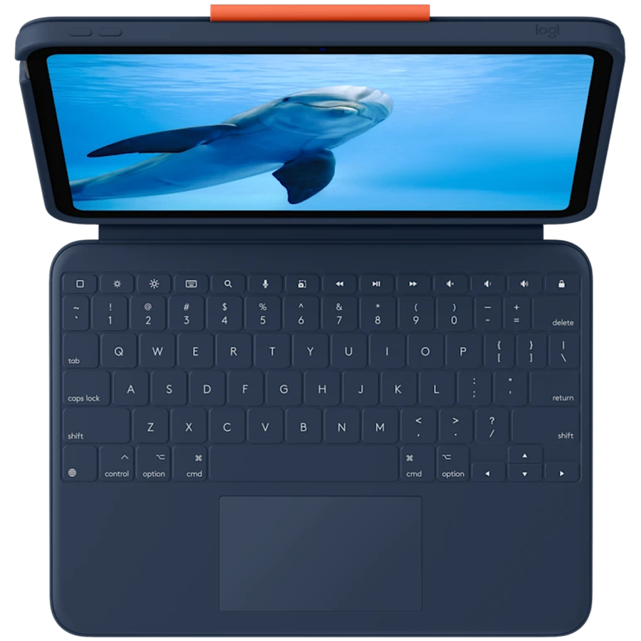 LOGITECH Чехол с клавиатурой Rugged Combo 4 Touch , Classic Blue для iPad (10-го поколения)/(A16) — Изображение №2 LOGITECH Чехол с клавиатурой Rugged Combo 4 Touch , Classic Blue для iPad (10-го поколения)/(A16) — Изображение №2