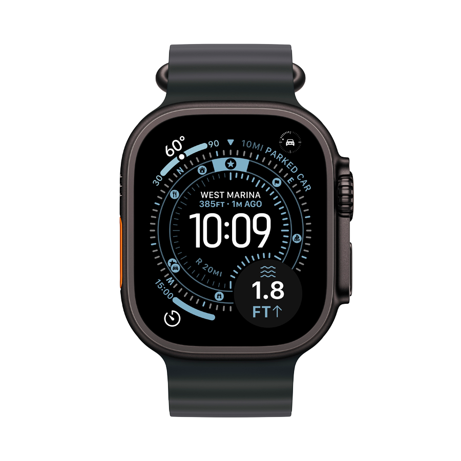 Apple Watch Ultra 3, 49mm, Black, Black Ocean Band — Image №2